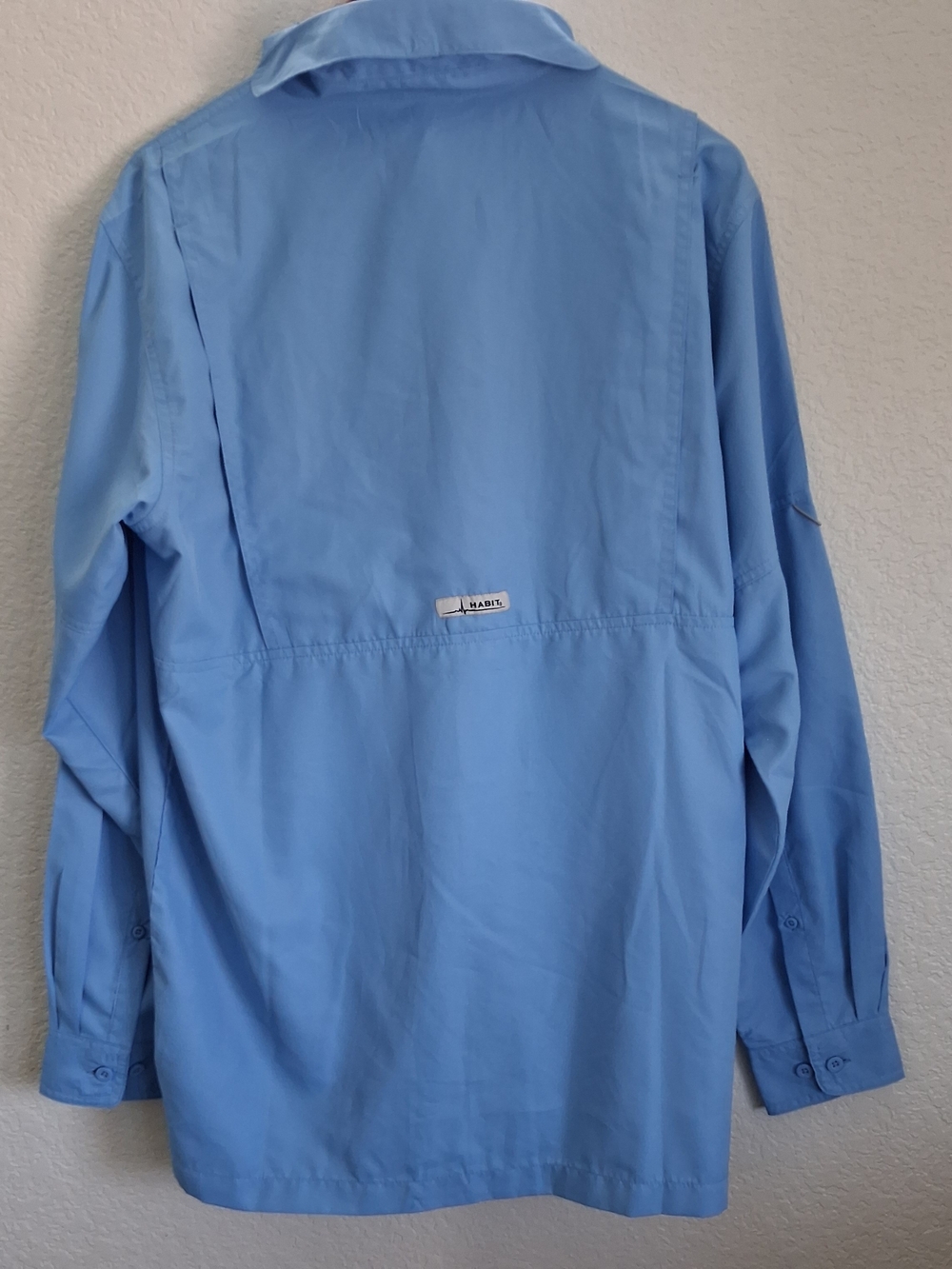 Habit Light Blue Performance Fishing Shirt Jacket Mens Medium - Picture 2 of 10
